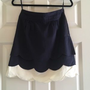 Anthropologie Scalloped Hem Skirt